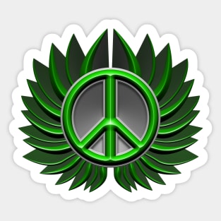 green peace symbol flower Sticker